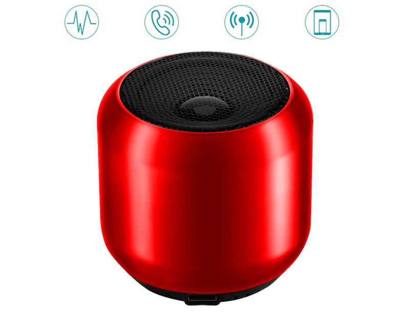 Bluetooth Speaker-Bluetooth 5.0 Dual Pairing Loud Wireless Mini Speaker - Red