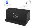 Portable Bluetooth 10 Watts Speaker with Qi Wireless Charging Charger - Gray