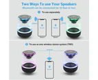 Wireless Bluetooth Portable Speaker, Crystal Clear Stereo Sound - Black