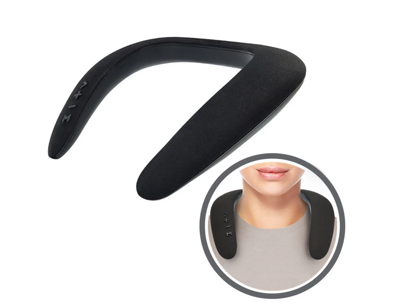 Neckband Portable Bluetooth Speakers,  Wireless Wearable Personal Body - Black