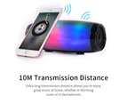 Colorful light wireless bluetooth speaker subwoofer can call card radio - Silver gray