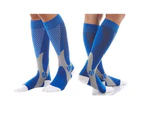 Men Women Breathable Running Sports Leg Support Compression Stretch Socks Black