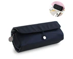Portable Makeup Brush Organizer Makeup Brush Bag for Travel Can Hold 20+ Brushes Cosmetic Bag Makeup Brush Roll Up Case Pouch Holder for Woman - Black