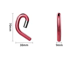 Ear Hook Bluetooth Wireless Headphone,Non Ear Plug Headset with Microphone,Single Ear Noise Cancelling Earphones Painless Wearing - Red