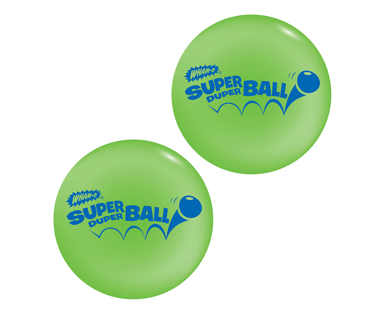 2x Wham-O 10cm High Bounce Super Duper Ball Kids Outdoor/Backyard Toy 5y+ Assort