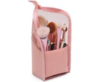 Makeup Brush Organizer Bag Travel Artist Brushes Holder Stand-up Makeup Cup Waterproof Dust-proof Cosmetic Brush Holder Pouch Case with Zipper