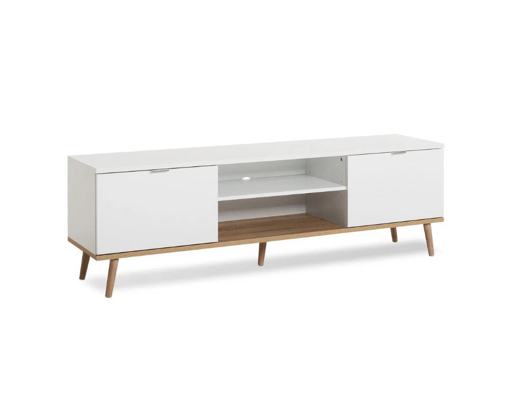 Kodu Goteborg Entertainment Unit TV Cabinet TV Stand 160cm 2 doors white