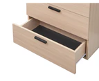 Kodu Marlon Chest 3 Drawers Modern Lowboy Storage Dresser Storage Cabinet woodgrain