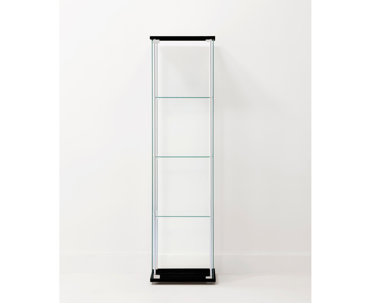 Kodu East Glass Display 4 Tier Cabinet Trophy Display Storage Shelf 2 Door  beech