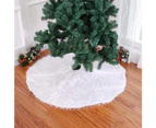 Christmas Tree Skirt Long Hair Christmas Tree Blanket 90CM Christmas Tree Stand Carpet Round White Christmas Tree Blanket