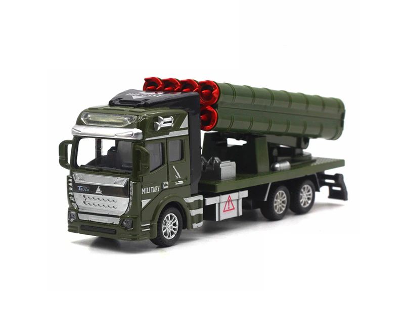 Simulation Pull Back Military Truck ABS Toy Car Model Kids Collection Gifts-B