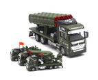 Simulation Pull Back Military Truck ABS Toy Car Model Kids Collection Gifts-B