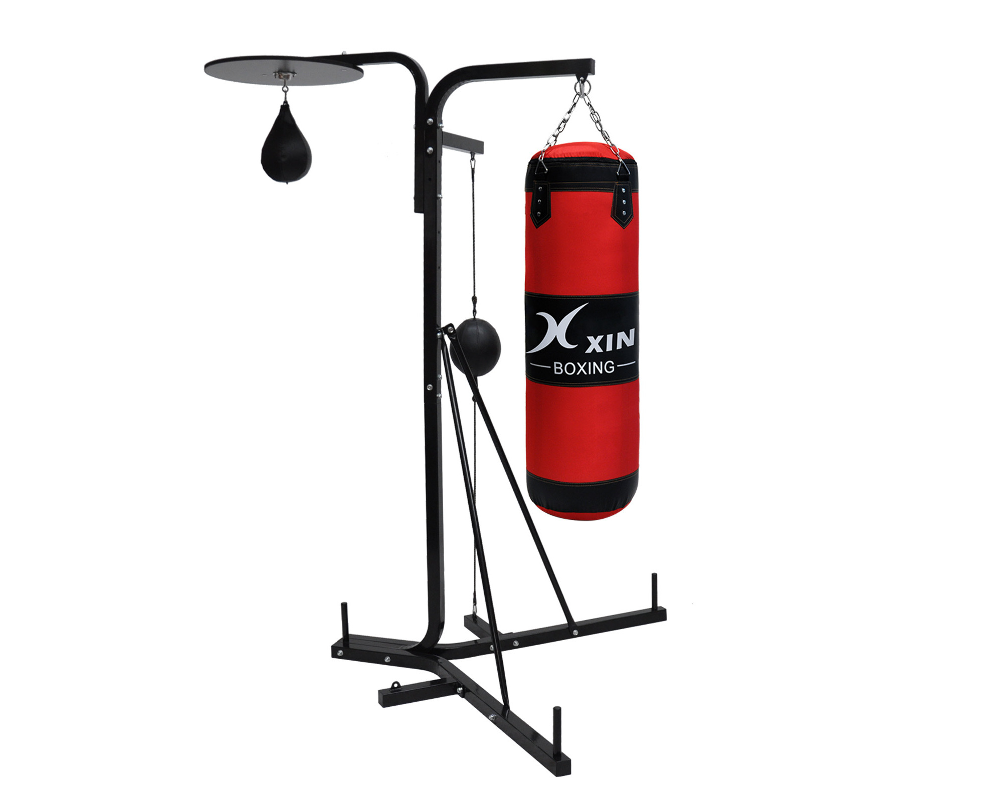 3 in 1 Boxing Punching Bag Stand - 20kg Punch Bag + Speed Ball and ...