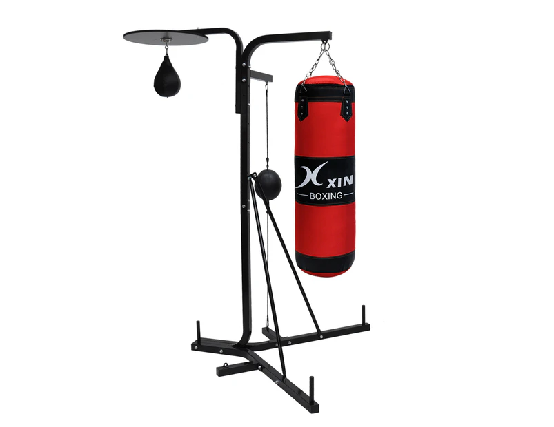 3 in 1 Boxing Punching Bag Stand - 20kg Punch Bag + Speed Ball and Ceiling Ball