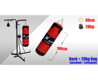 3 in 1 Boxing Punching Bag Stand - 20kg Punch Bag + Speed Ball and Ceiling Ball