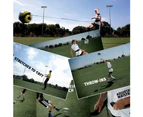 Football Strap Kick Trainer Control Skills Solo Soccer Training Aid Adjustable Tool Black