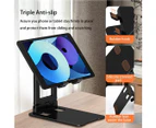Double-tube Aluminum Solid Desktop Tablet Computer Pad Stand Metal Stand Base, 4 -13 Inches