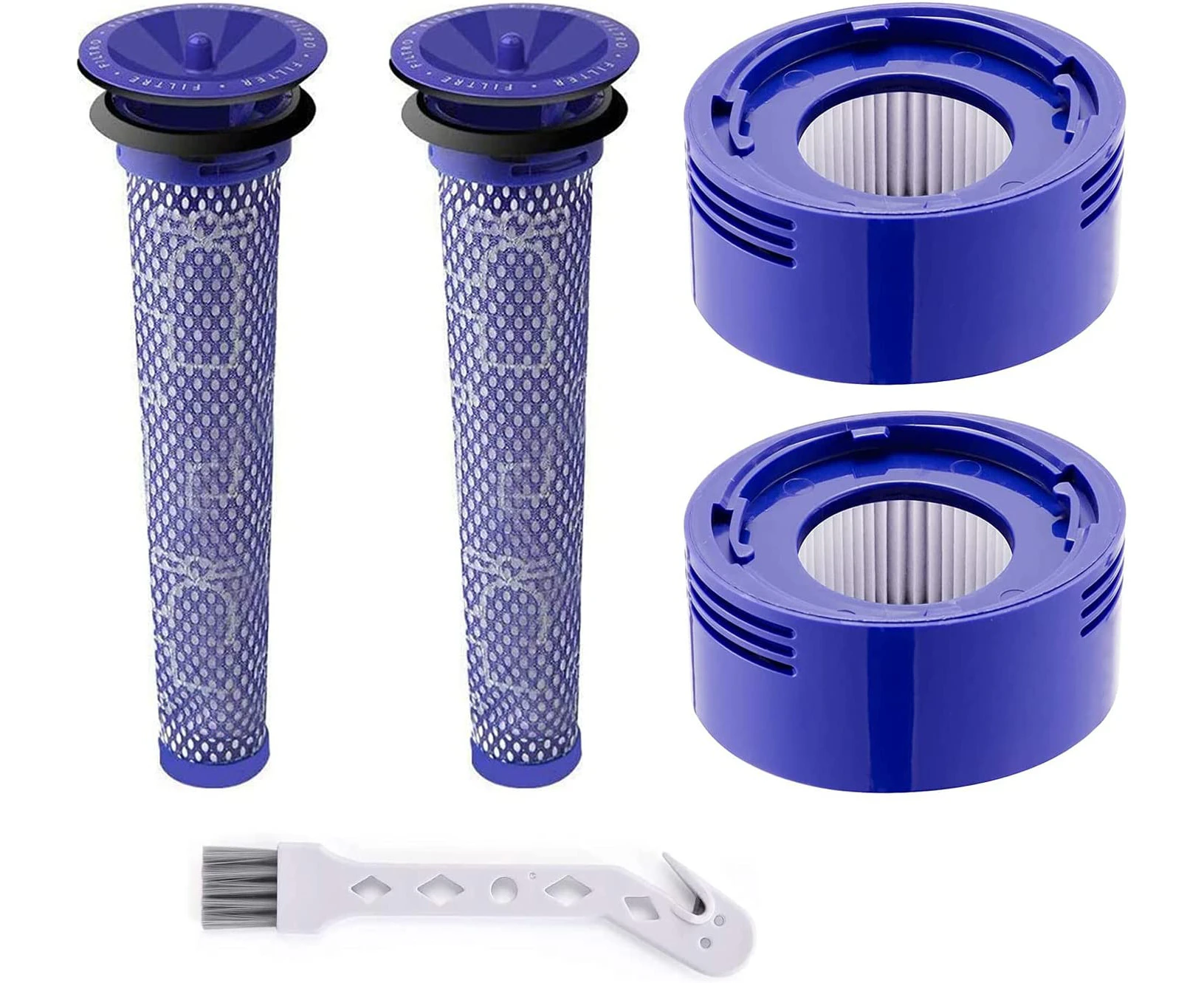 Filter for Dyson, Replacement Filter for Dyson V8 V7, 2pcs Pre Filter for Dyson V6 V7 V8, 2pcs Post Filter for Dyson V7 V8 with Cleaning B-Style 1