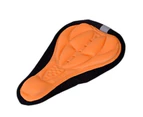 Cycling 3D Silicone Soft Gel Cushion Cover Mountain Bike Bicycle Saddle Seat Pad Bike Seat Cover,Orange