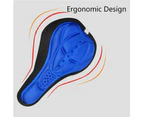 Cycling 3D Silicone Soft Gel Cushion Cover Mountain Bike Bicycle Saddle Seat Pad Bike Seat Cover,Blue