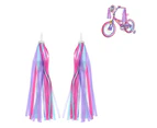 1 pair Kids Bicycle Tassel Ribbon,Children Scooter Handlebar Streamers Bicycle Grips Ribbon Baby Carrier Accessories Easy Attach to Handlebars - Pink