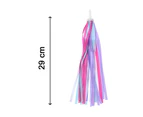 1 pair Kids Bicycle Tassel Ribbon,Children Scooter Handlebar Streamers Bicycle Grips Ribbon Baby Carrier Accessories Easy Attach to Handlebars - Pink