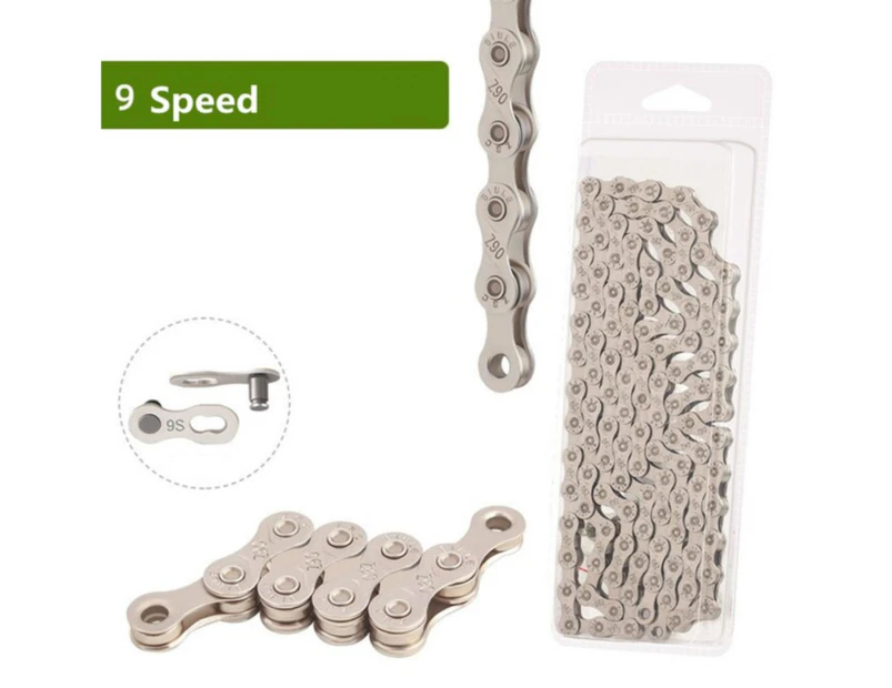 Mountain Road Bicycle Chain 116 Links 9 Speed Quick link