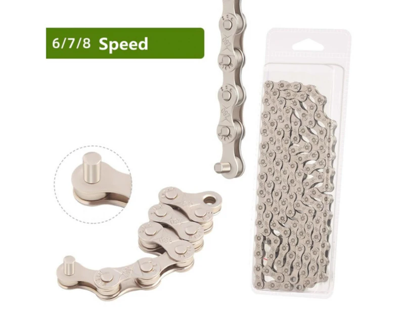 Mountain Road Bicycle Chain 116 Links 6-8 Speed Quick link
