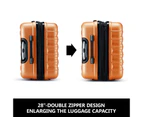 3PCS Luggage Suitcase Set Hard Carry On Travel Trolley Lightweight with TSA Lock and 2 Covers Orange