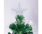 Christabelle 1.8m Enchanted Pre Lit Fibre Optic Christmas Tree Stars