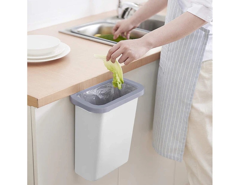 DAIXEISNCX-Small kitchen trash can, new generation 10L kitchen trash can for cabinet door