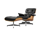 Premium Walnut Eames Replica Lounge Chair & Ottoman Set Italy Genuine Leather Sofa Armchair for Home Office Salon