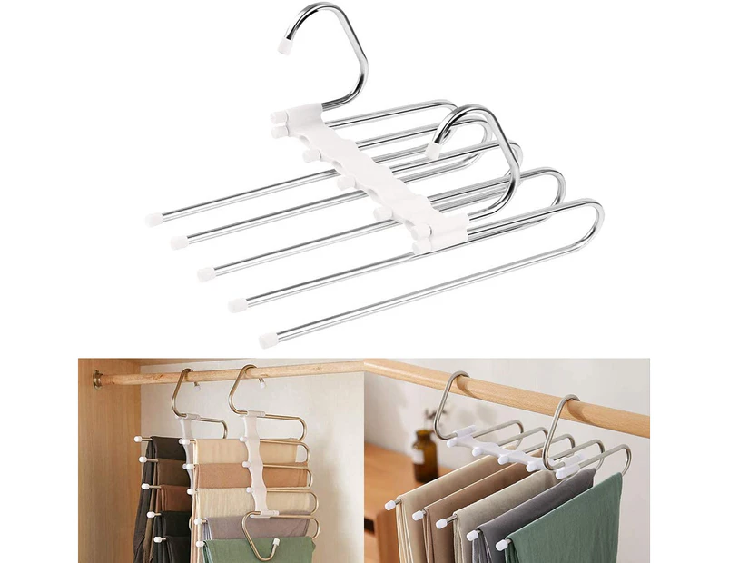 HUALIANG 5 Pieces Pants Hangers, Trouser Hangers, Multiple Pants Hangers,  Space-Saving Trousers Hangers, 5 Colors Plastic Layers Pants Hanger for  Jeans, Tie, Towels price in Egypt | Amazon Egypt | kanbkam