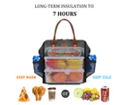 UTOTEBAG Outdoor Insulated Lunch Bag Leak Proof Lunch Box Thermal Lunch Tote for Women Men Wide-open Snacks Organizer for Work College-Black