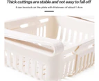 Collapsible Fridge Storage Box with Organizer Drawer, Collapsible Kitchen & Fridge Storage, Fits Most Fridges, for Fruits and Vegetables (White)