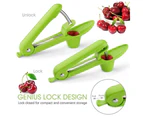 Cherry pitter with stainless steel rod and food grade silicone holder