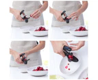 Cherry pitter with stainless steel rod and food grade silicone holder