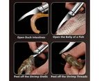 2PCS 5in1 Shrimp Line Fish Maw Prawn Knife Peeler Multifunctional Kitchen Tool