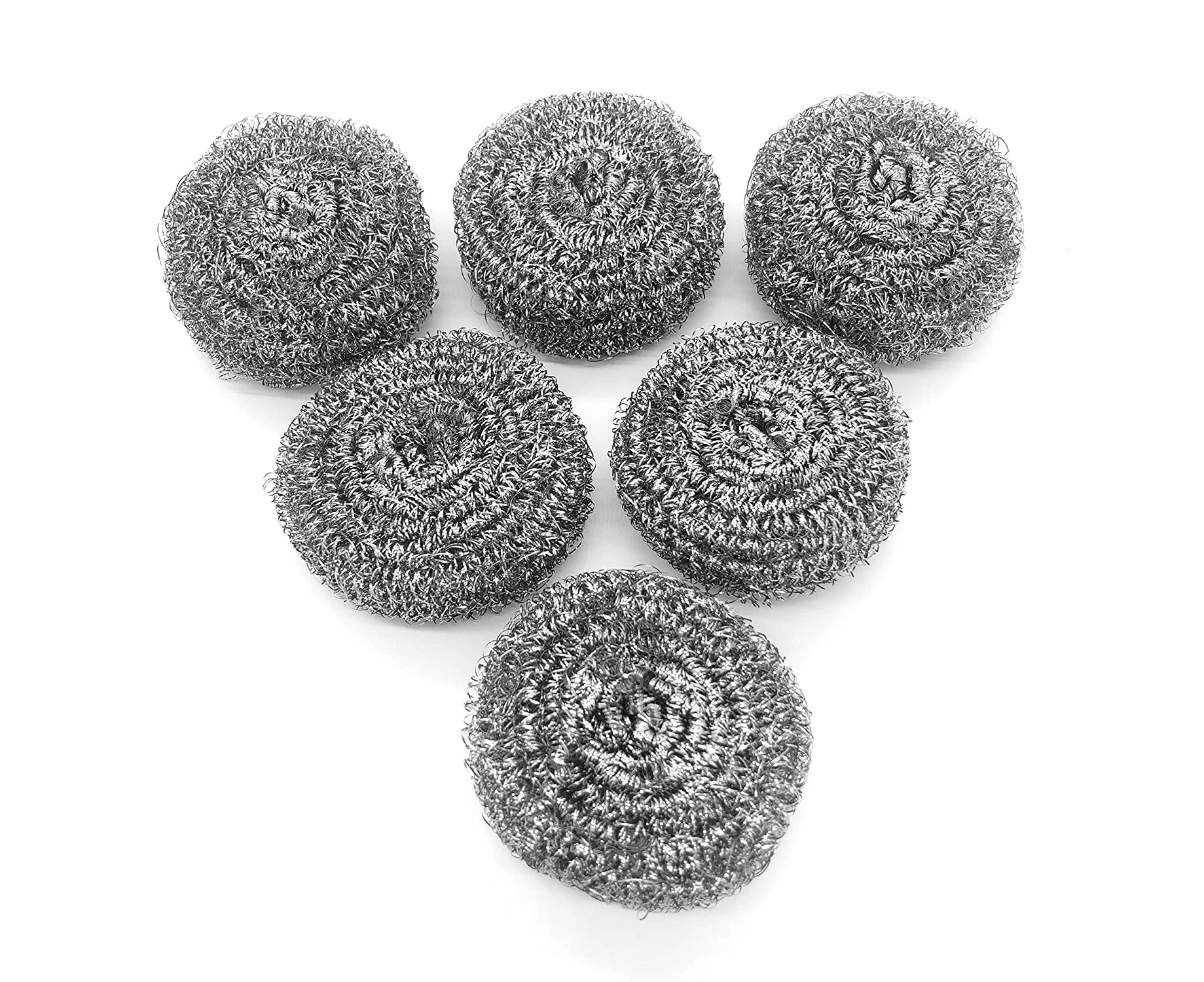 DAIXEISNCX-6 Pack Stainless Steel Sponges, Scrubbing Scouring Pad, Steel Wool Scrubber for Kitchens, Bathroom and More-17"x47"+20"x24"