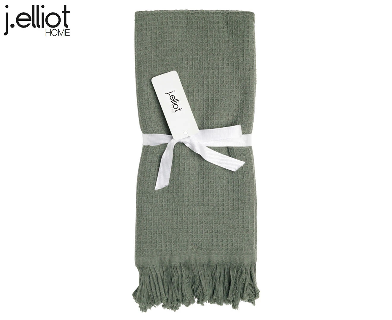 J.Elliot Home Camila Waffle Hand Towel 2-Pack - Chive