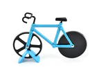 1pcs Pizza Cutter Blue Bicycle Bike Pizza Cutter with Display Stand
