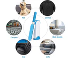 DAIXEISNCX-Pet Hair Remover Brush,Dog Cat Hair Remover,Fur & Lint Brush with Self-Cleaning Base,Reusable Double-Sided Hair Removal for Cleaning Furni-Blue