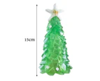 Xmas Beautiful Sea Glass Crystal Ocean Beach Resin Tree Christmas Tree - Green