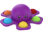 Pop Fidget Spinner Toys Face-Changing Toy Relief Anti-Boredom Keyboard Stress Relief Sensory Toy For Kids Purple