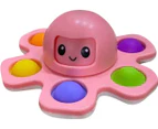 Pop Fidget Spinner Toys Face-Changing Toy Relief Anti-Boredom Keyboard Stress Relief Sensory Toy For Kids Pink