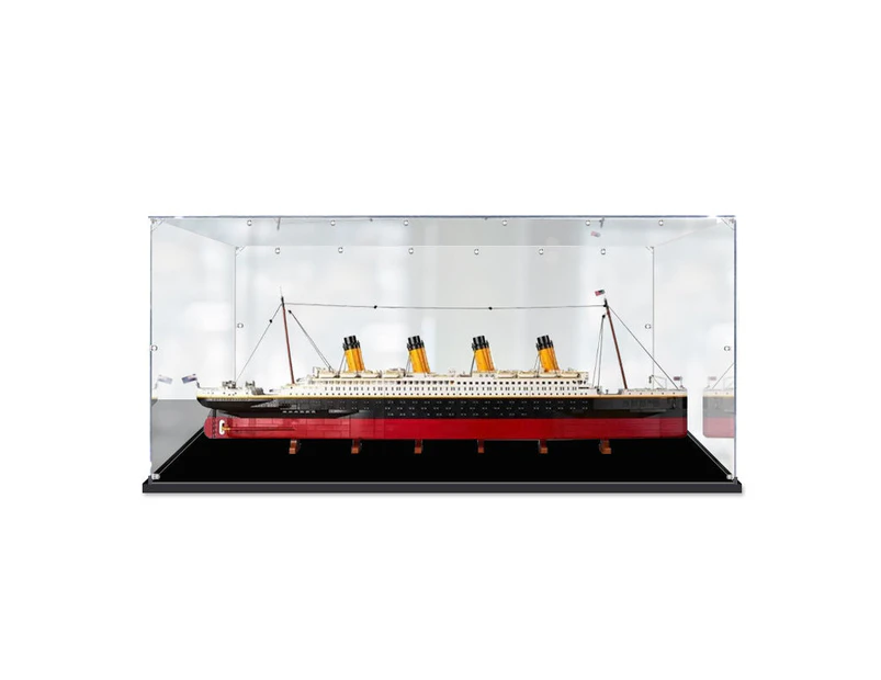 Acrylic Display Case for LEGO 10294 Creator Expert RMS Titanic Boat Figure Storage Box Dust Proof Glue Free