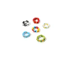 5 Pcs Daisy Flower Bead Rings Set, Cute Handmade Flower Beaded Rings, Fashion Vsco Boho Beach Rings, Colorful Jewelry Rings