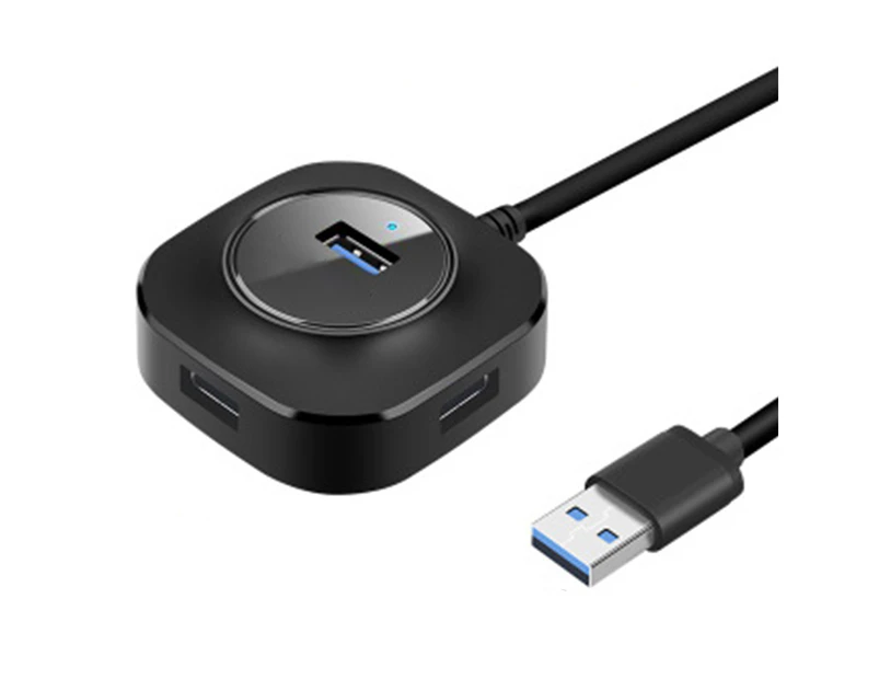 4 Port USB 3.0 Hub Super Speed Distributor 5Gbs for MacBook, Windows - Black