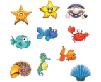 20 pcs anti-slip stickers bathtub stickers sea animals shape self-adhesive for bathtub shower bathroom kids-Glass