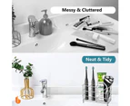 304 Stainless Steel Bathroom Toothbrush Holder Toothpaste Holder Stand Bathroom Accessories Organizer-size-Large